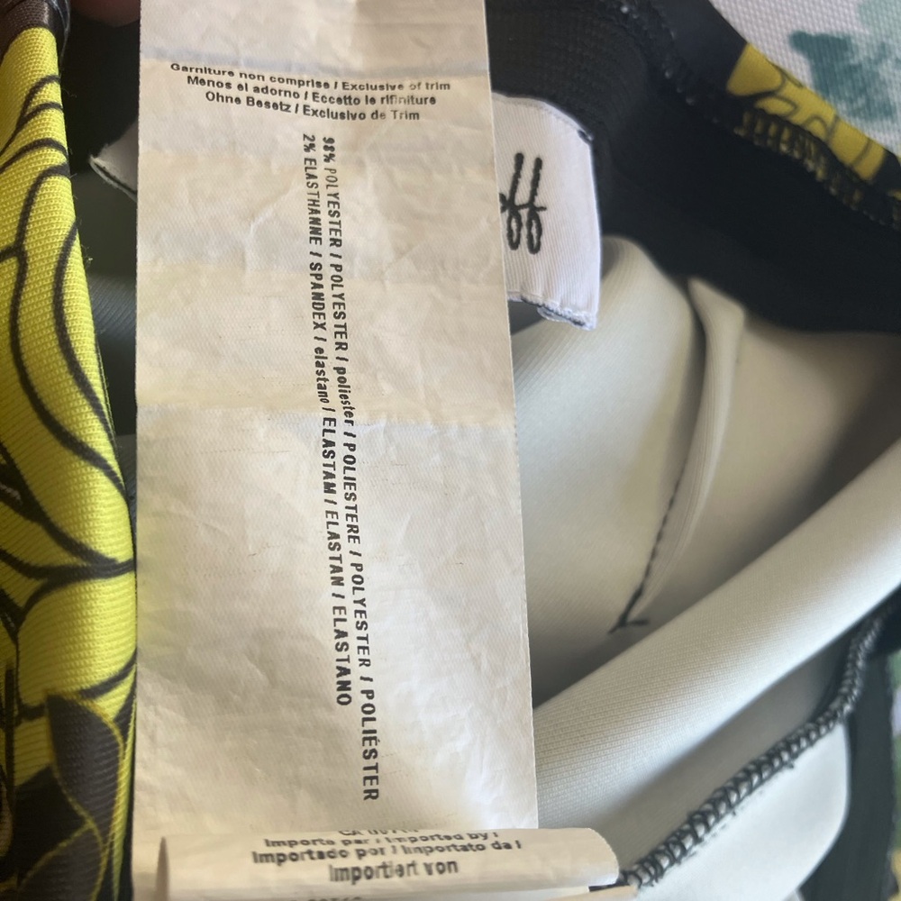 Joseph Ribkoff Black and Yellow with gray Floral pants chic - Picture 7 of 8